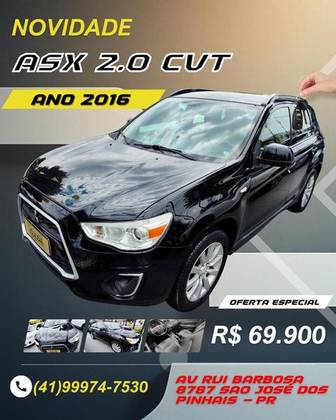 MITSUBISHI ASX 2.0 4X2 16V GASOLINA 4P AUTOMÁTICO MITSUBISHI ASX 2.0 4X2 16V GASOLINA 4P AUTOMÁTICO